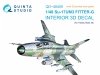 Quinta Studio QD+48409 Su-17UM3 3D-Printed & coloured Interior on decal paper (Hobby Boss) (with 3D-printed resin parts) 1/48